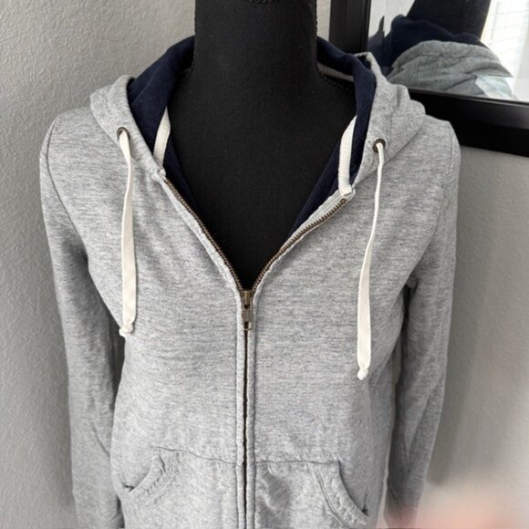 J.CREW Gray Full Zip Hoodie Sweatshirt XS - Picture 7 of 14